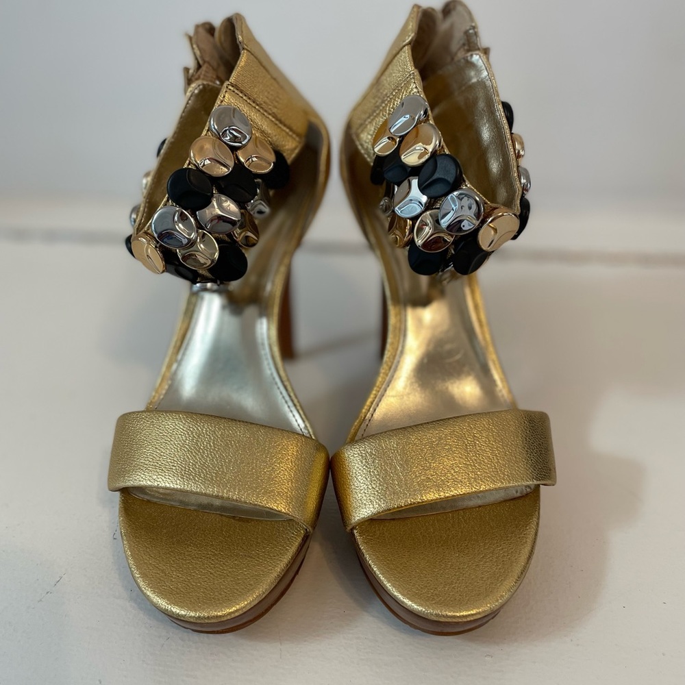 Calvin Klein leather Studded High Heels Sandals - Picture 5 of 11